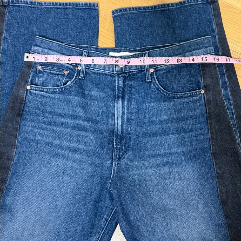 MOTHER The Half Pipe Flood Jeans in Black and Blue - Picture 9 of 12